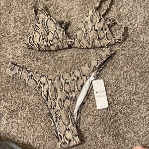 snake skin design bathing suit